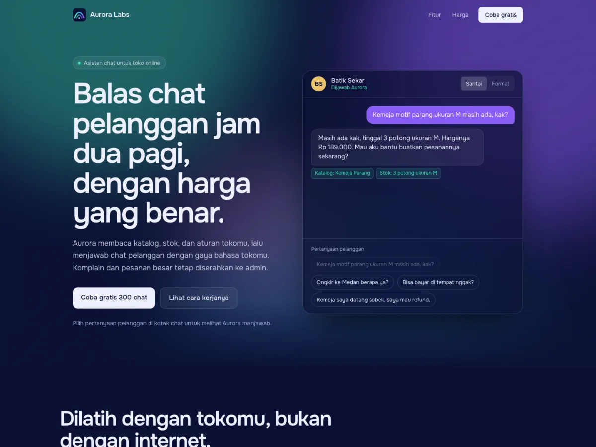 Aurora Labs, screenshot