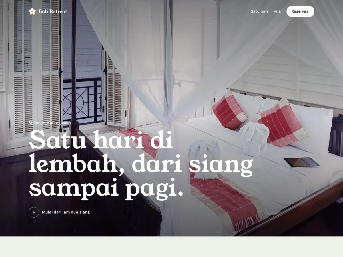 Bali Retreat, screenshot
