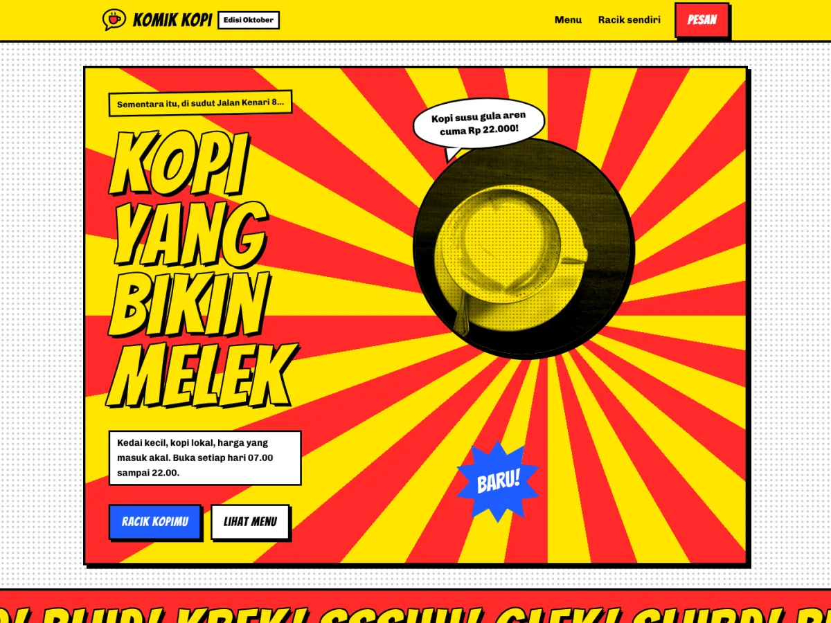 Komik Kopi, screenshot