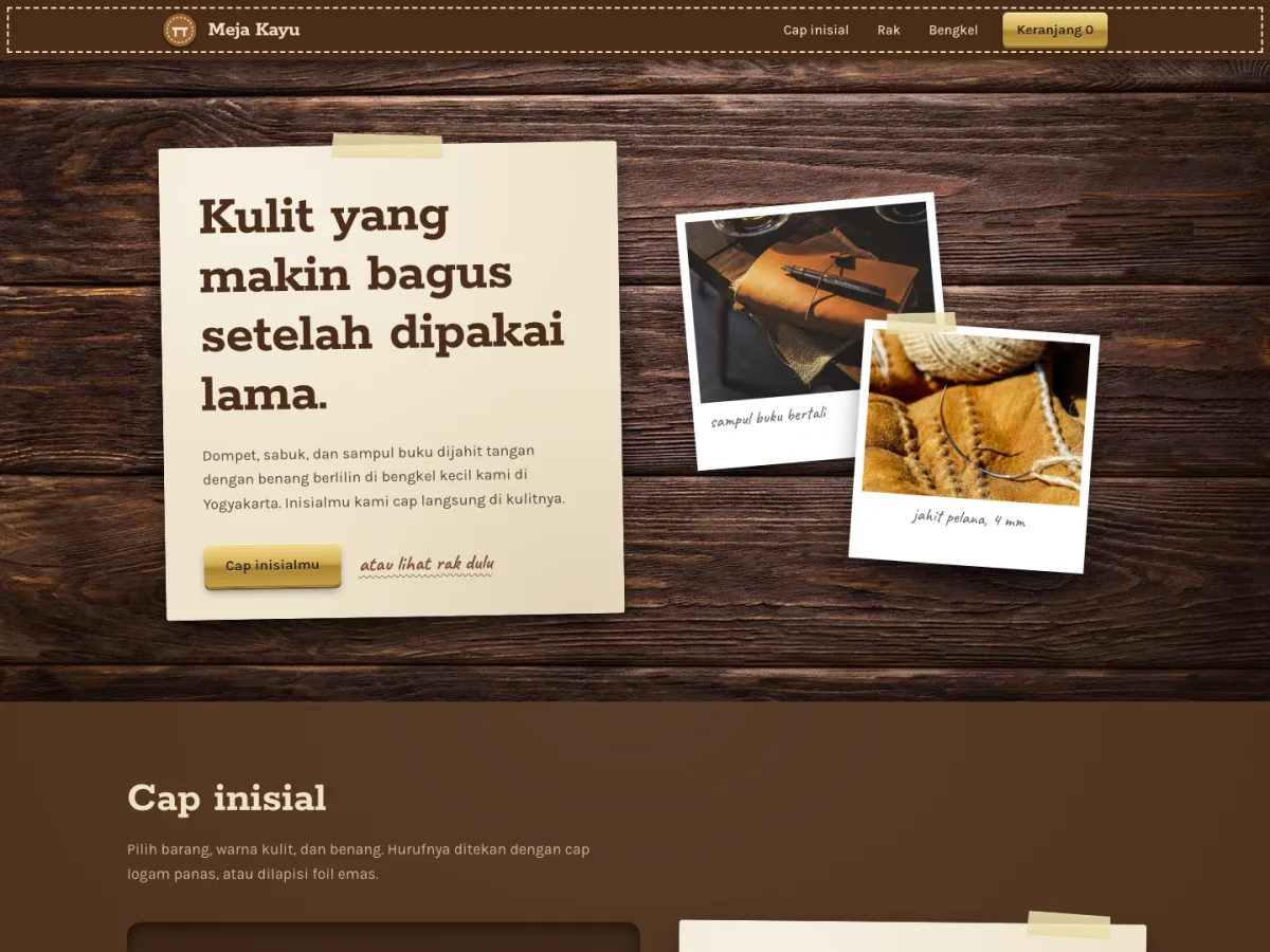 Meja Kayu, screenshot