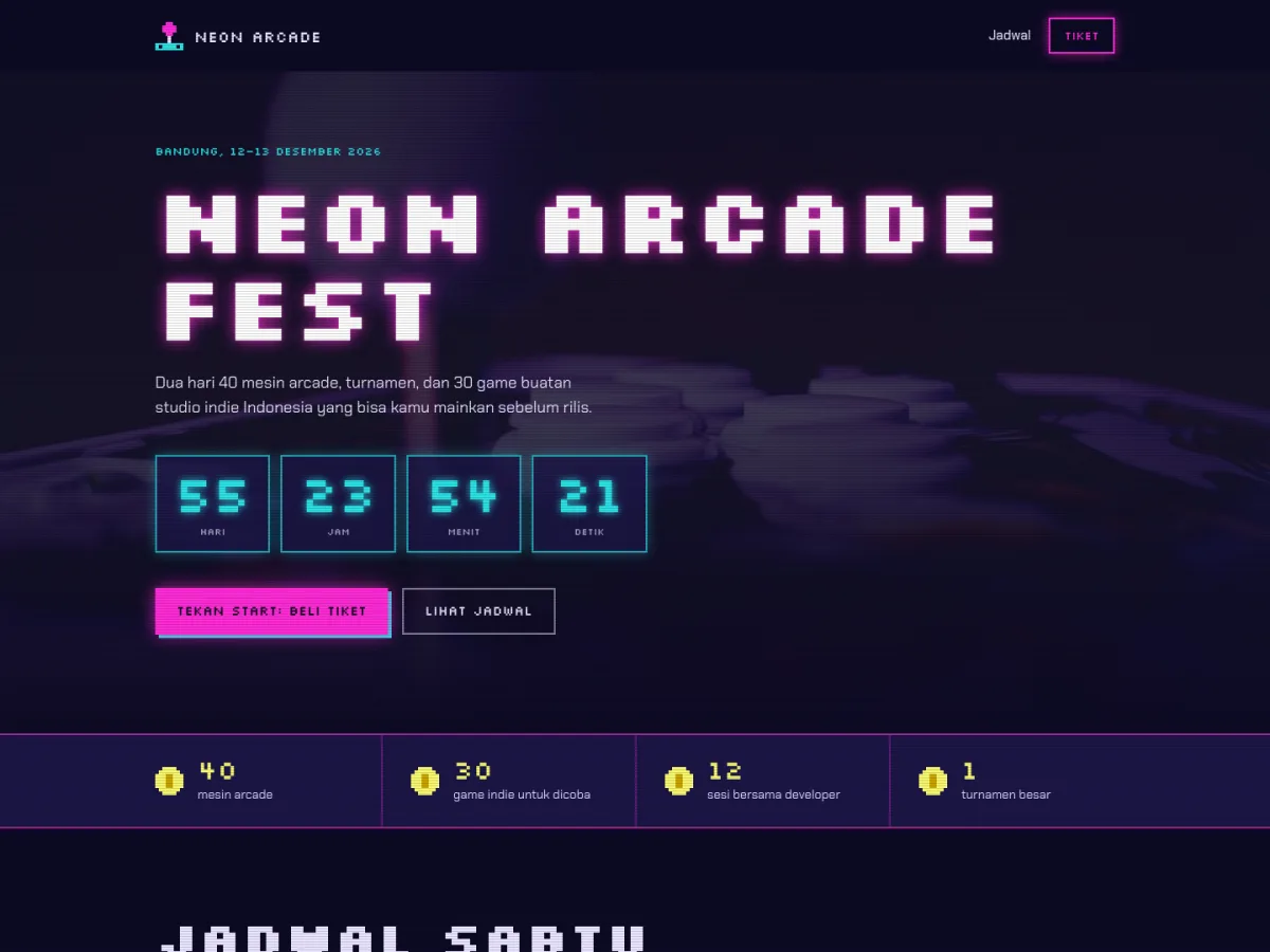 Neon Arcade, screenshot