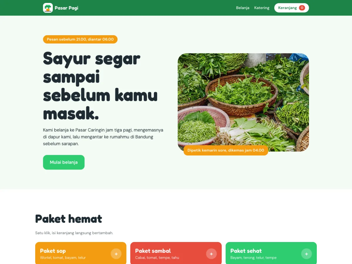 Pasar Pagi, screenshot