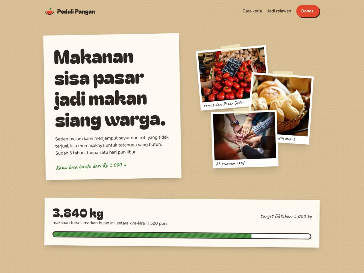 Peduli Pangan, screenshot