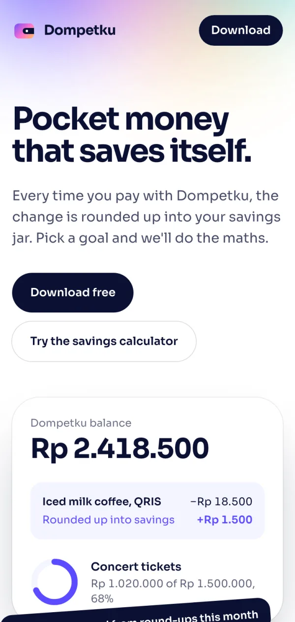 Dompetku, screenshot