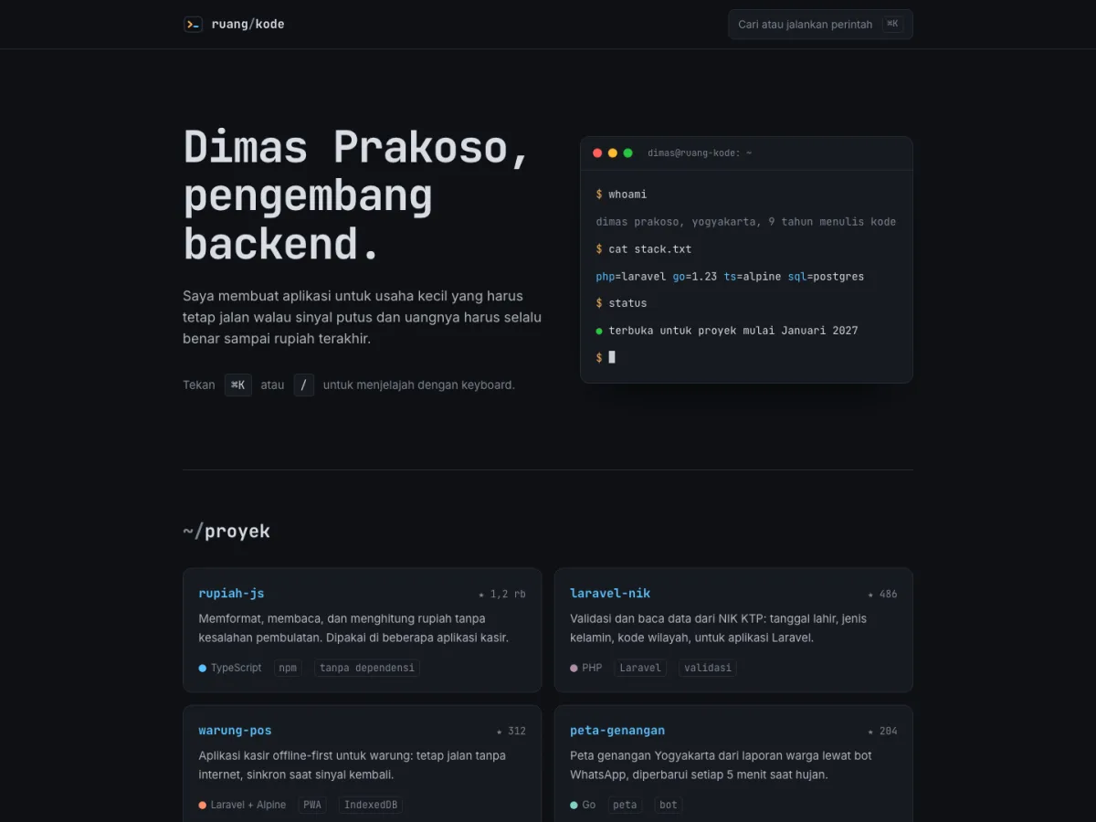 Ruang Kode, screenshot