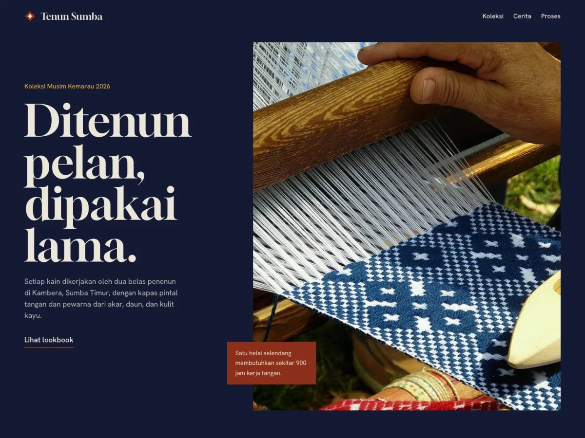 Tenun Sumba, screenshot
