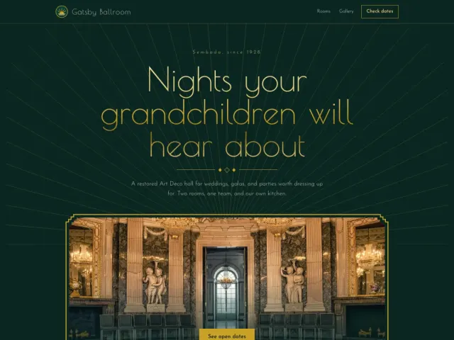 Gatsby Ballroom, screenshot