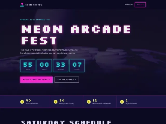 Neon Arcade, screenshot