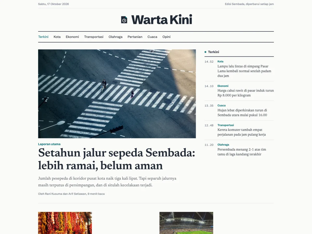 Warta Kini, screenshot